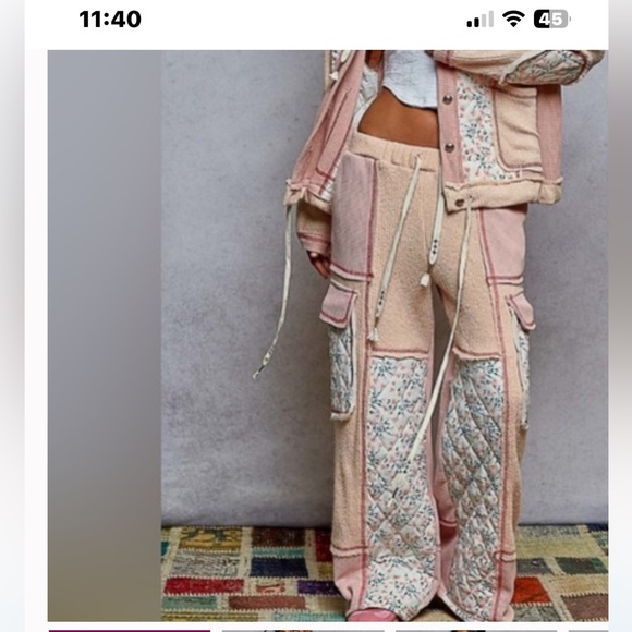 POL Pink and Cream Track Pants - Picture 2 of 8